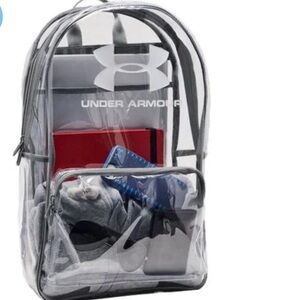 Under Armour Transparent Backpack with Gray Details and zipper